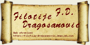 Filotije Dragošanović vizit kartica